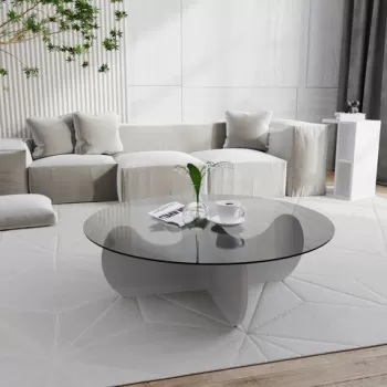 Masuta de cafea, Neostill, Himalayas, 90x30x90 cm, Alb imagine