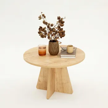 Masuta de cafea, Neostill, Mushroom, 60x40x60 cm, PAL, Maro imagine