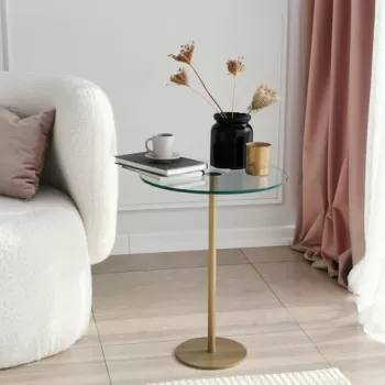 Masuta de cafea, Neostill, Social, 40x50x40 cm, Aur imagine