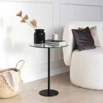 Masuta de cafea, Neostill, Social, 40x50x40 cm, Negru imagine