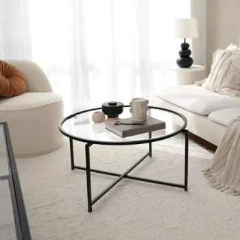 Masuta de cafea, Neostill, Sun S403, 83x40x83 cm, Negru mat imagine