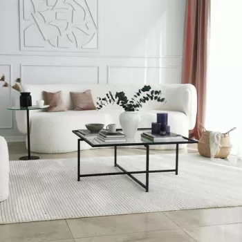 Masuta de cafea, Neostill, Sun S409, 85x35x85 cm, Negru imagine