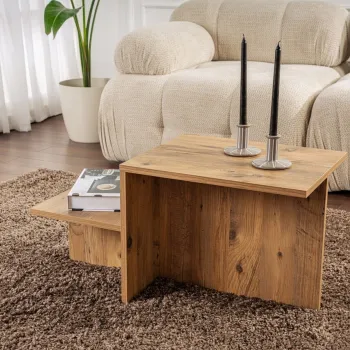 Masuta de cafea, Nordure, Harmony, 80x40x40 cm, Maro imagine