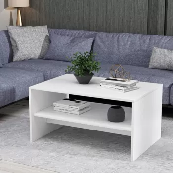 Masuta de cafea, Olivia, Apollon, 90x46.8x45 cm, PAL , Alb imagine