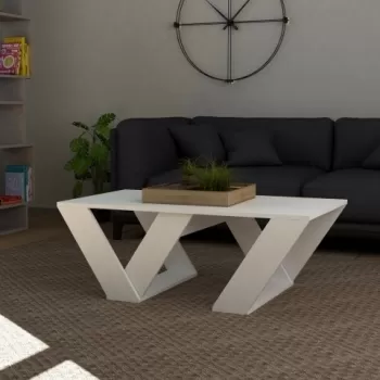 Masuta de cafea Pipra, Homitis, 110x60x40 cm, alb imagine