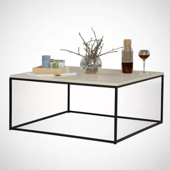 Masuta de cafea Poly Oak, Comforty, 75x75x43 cm, stejar imagine