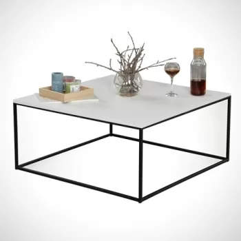 Masuta de cafea Poly White, Comforty, 75x75x43 cm, alb imagine