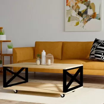 Masuta de cafea, Puqa Design, Refia, 98x33.6x60 cm, PAL, Pinul Atlantic imagine