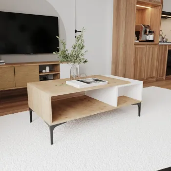 Masuta de cafea, Qualex, Tarz, Stejar alb imagine