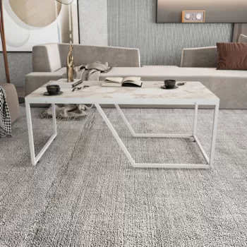 Masuta de cafea, Retricy, Wendy, 120x60x48 cm, PAL, Alb imagine