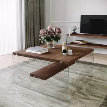 Masuta de cafea S100, Neostill, 75 x 75 x 40 cm, walnut imagine