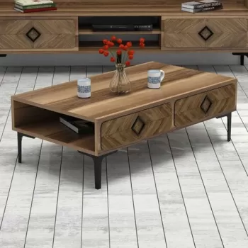 Masuta de cafea Samba Walnut, Hommy Craft, 105x60x34,6 cm, aluna imagine