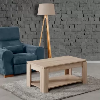 Masuta de cafea Shelf Light, Comforty, 104x56x47 cm, stejar deschis imagine