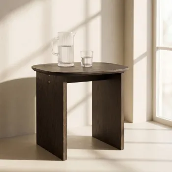 Masuta de cafea Sylvo, Homla, 45x40x40 cm, MDF, maro inchis imagine