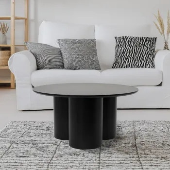 Masuta de cafea Timberly, Homla, 80x40 cm, MDF, negru imagine