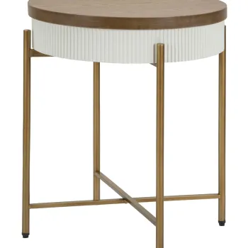 Masuta de cafea Tolosa, Mauro Ferretti, 54.5x61 cm, MDF/lemn de frasin/fier, multicolor imagine