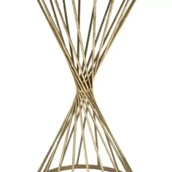 Masuta de cafea, Twisty, Mauro Ferretti, 35x70 cm, fier/sticla, auriu imagine