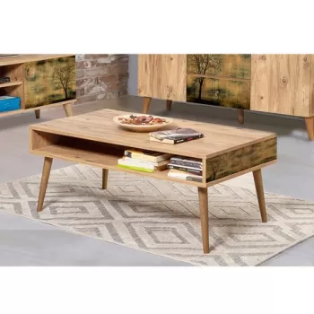 Masuta de cafea, Vella, Viva 2, 110x45x60 cm, PAL, Pinul Atlantic imagine