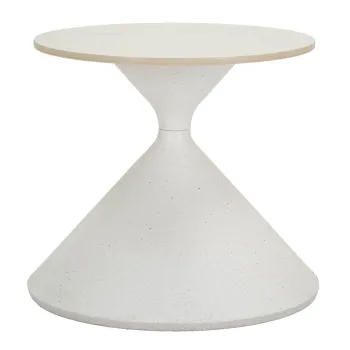 Masuta de cafea White, Mauro Ferretti, 45x45x39 cm, fier/ceramica, alb imagine