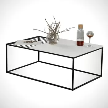 Masuta de cafea Zinus White, Comforty, 95x55x43 cm, alb imagine