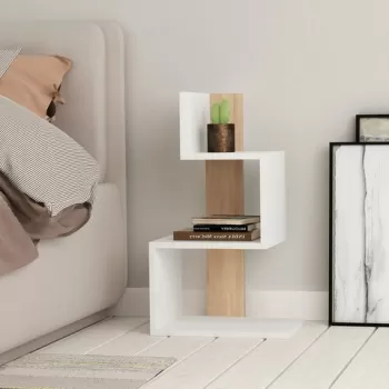 Masuta, Decortie, Rosie, 42x72x30 cm, Stejar alb imagine