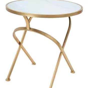 Masuta Glam, Mauro Ferretti, O 50.5x50 cm, fier, auriu imagine