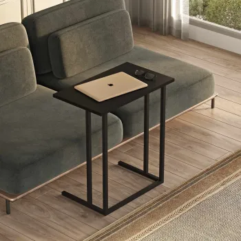 Masuta, Hanah Home, Amadora, 60x65x35.5 cm, PAL, Negru imagine