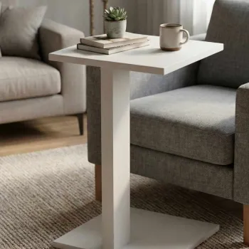 Masuta, Hanah Home, Artmtkcsdtble, 35x56x35 cm, Alb imagine