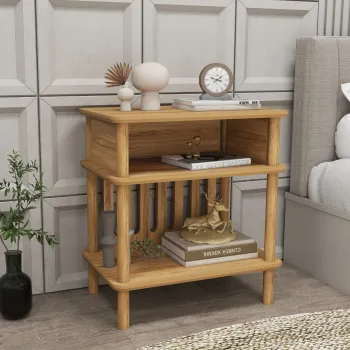 Masuta, Hanah Home, Bella, 58x64x38 cm, Stejar imagine