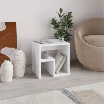 Masuta, Hanah Home, Bon, 40x40x35 cm, Alb imagine