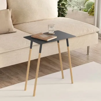 Masuta, Hanah Home, Jersey, 45x50x30 cm, Metal, Antracit imagine