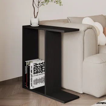 Masuta, Hanah Home, Lotus, 60x60x60 cm, PAL, Negru imagine
