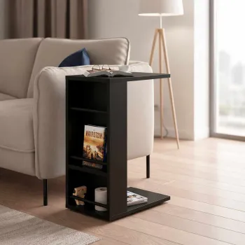Masuta, Hanah Home, Pint-1, 44x65x29 cm, PAL, Negru imagine