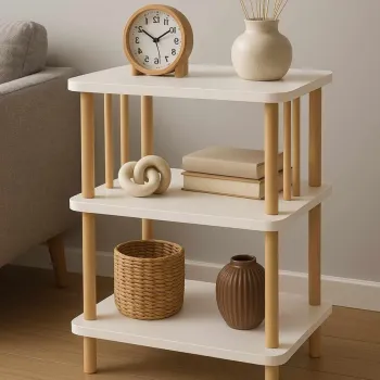 Masuta, Hanah Home, Pk257, 40x75x30 cm, PAL, Alb imagine
