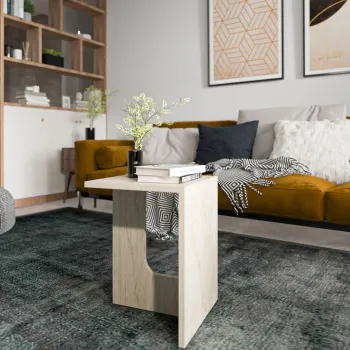 Masuta, Hanah Home, Terni, 35x47x35 cm, PAL, Travertin imagine