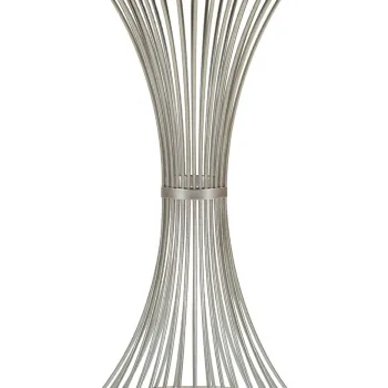 Masuta inalta Funnel, Mauro Ferretti, 40x40x79 cm, fier/marmura, argintiu imagine