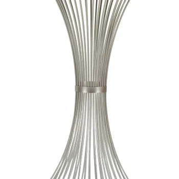Masuta inalta Funnel, Mauro Ferretti, 50x50x100 cm, fier/marmura, argintiu imagine
