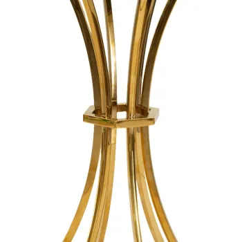 Masuta inalta Shanty, Mauro Ferretti, 40x81 cm, fier/sticla, auriu/negru imagine