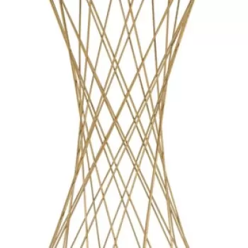 Masuta inalta, Tower New, Mauro Ferretti, O40 x 80 cm, fier/MDF/oglinda, auriu imagine
