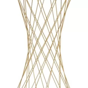 Masuta inalta, Tower New, Mauro Ferretti, O50 x 100 cm, fier/MDF/oglinda, auriu imagine