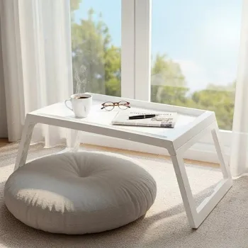 Masuta laptop, Hanah Home, Lavine, 56x26.3x36 cm, PLASTIC, Alb imagine