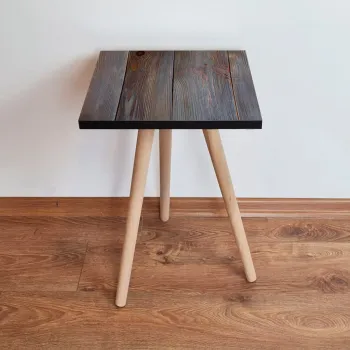 Masuta, Leona, Shp120, 35x42x35 cm, Albastru marin / Maro imagine