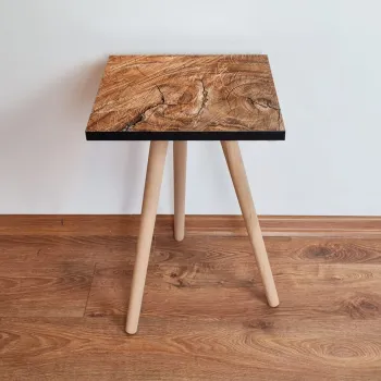 Masuta, Leona, Shp122, 35x42x35 cm, Maro / Negru imagine