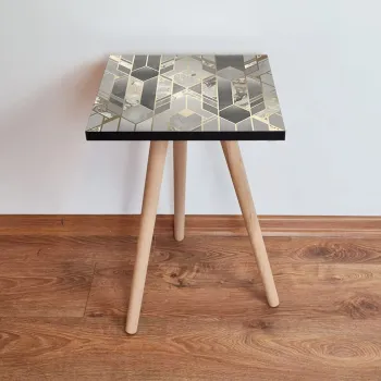 Masuta, Leona, Shp134, 35x42x35 cm, Gri / Bej / Alb imagine