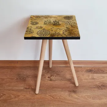 Masuta, Leona, Shp145, 35x42x35 cm, Camel / Negru imagine