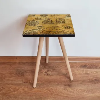 Masuta, Leona, Shp146, 35x42x35 cm, Camel / Negru imagine