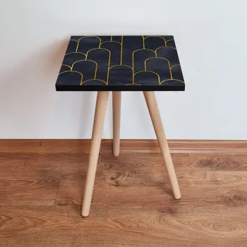 Masuta, Leona, Shp155, 35x42x35 cm, Bleumarin/Auriu imagine