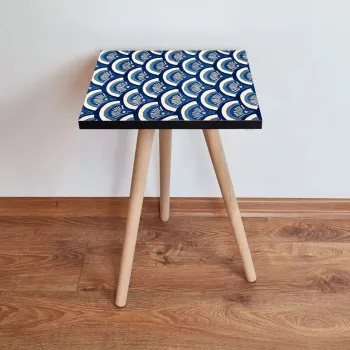 Masuta, Leona, Shp157, 35x42x35 cm, Albastru / Bleumarin / Alb imagine