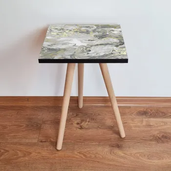 Masuta, Leona, Shp163, 35x42x35 cm, Auriu / Gri / Alb imagine