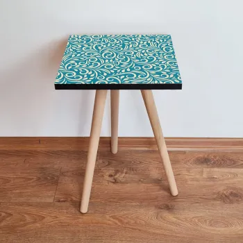 Masuta, Leona, Shp171, 35x42x35 cm, Albastru / Crem imagine